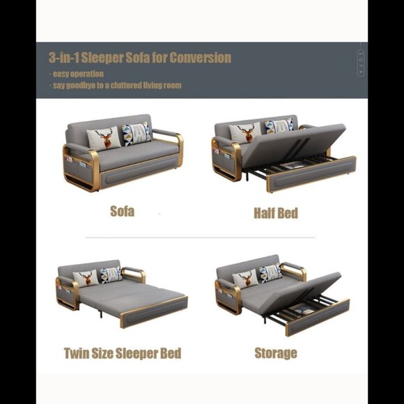 Sofa Bed: Brand New In The Box (Open Box) Never used, Modern, beautifully design - Picture 5 of 9